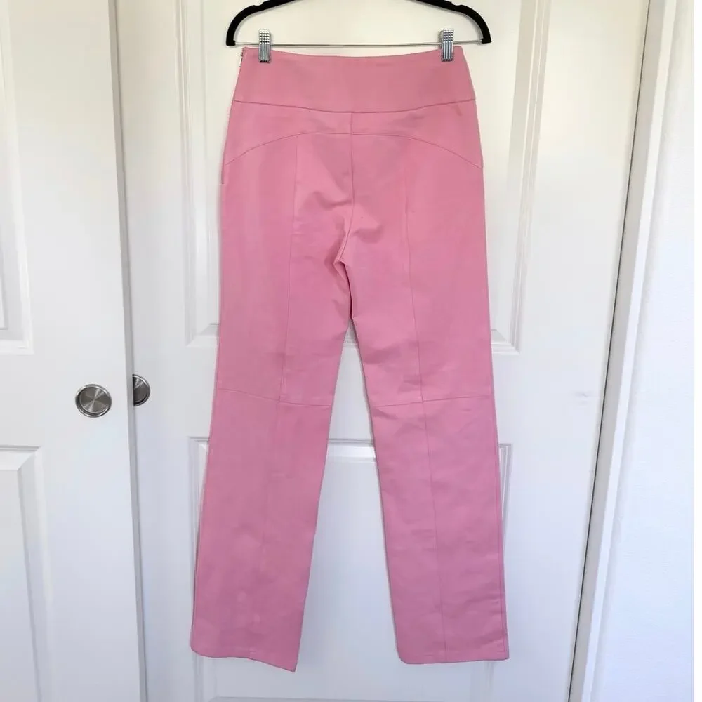 I AM GIA Caroline Lace Up High Rise Pants Pink Medium